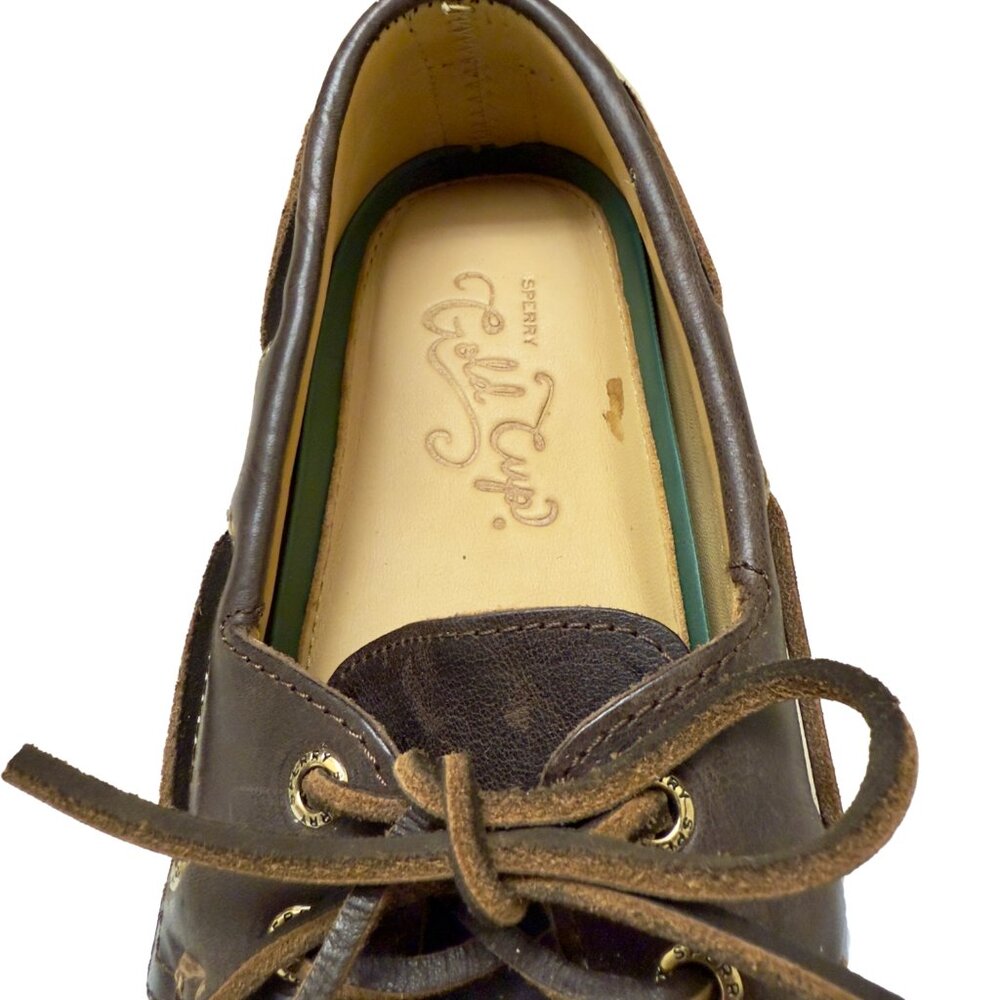 Men's Sperry Top Sider 2 Eye Gold Cup Collection Boat Shoes Size 8.5 M Brown - Picture 13 of 14